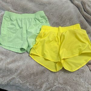 Bright Yellow All in Motion athletic shorts - like new! Size XS